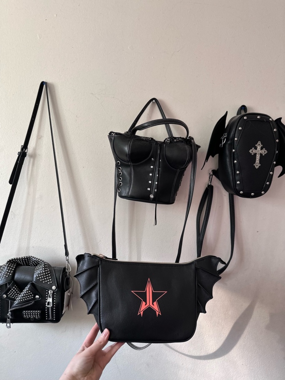Jeffree Star Black Batwing Bag